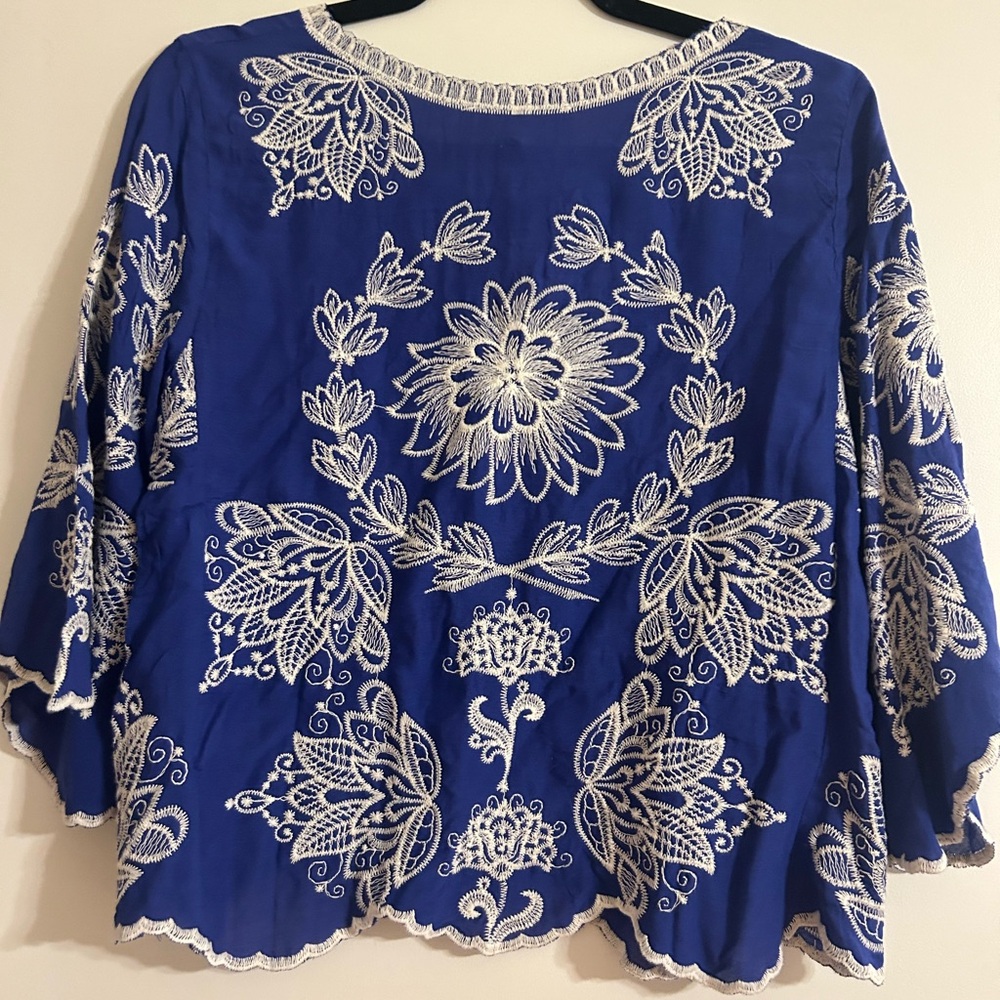 Anthropologie Solitaire women’s blouse, Blue, size M